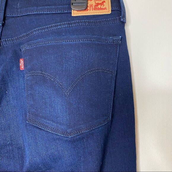 Levi's 710 Super Skinny Mid Rise Denim Jeans Dark Wash Cotton Blend Women's 32 - Picture 6 of 11